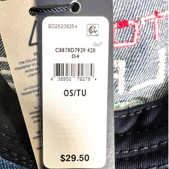 NWT Tommy Hilfiger Denim Baseball Cap Hat Embroidered Logo OS/TU - Picture 9 of 12